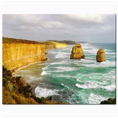 Coastal Landscape Mini Button Earrings