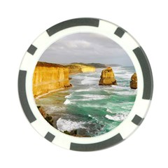 Coastal Landscape Poker Chip Card Guard by Modern2018