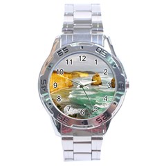 Coastal Landscape Stainless Steel Analogue Watch by Modern2018