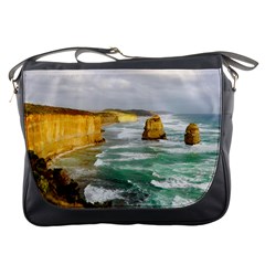 Coastal Landscape Messenger Bags by Modern2018