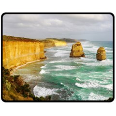 Coastal Landscape Double Sided Fleece Blanket (medium)  by Modern2018