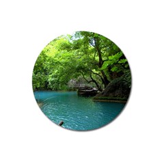 Backgrounds List Of Lake Background Beautiful Waterfalls Nature Magnet 3  (round) by Modern2018