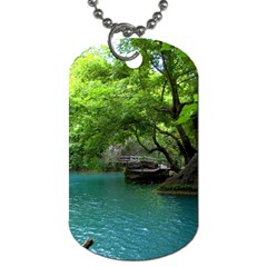 Backgrounds List Of Lake Background Beautiful Waterfalls Nature Dog Tag (one Side)