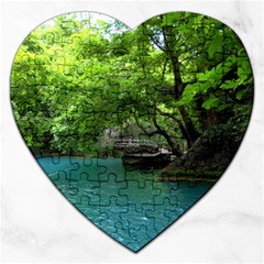 Backgrounds List Of Lake Background Beautiful Waterfalls Nature Jigsaw Puzzle (heart)