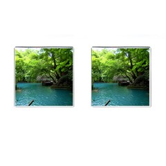 Backgrounds List Of Lake Background Beautiful Waterfalls Nature Cufflinks (square) by Modern2018