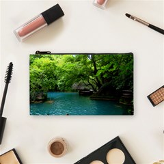 Backgrounds List Of Lake Background Beautiful Waterfalls Nature Cosmetic Bag (small)  by Modern2018