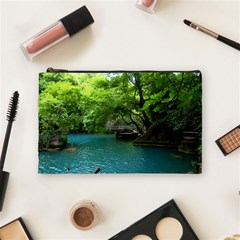 Backgrounds List Of Lake Background Beautiful Waterfalls Nature Cosmetic Bag (medium)  by Modern2018