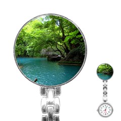 Backgrounds List Of Lake Background Beautiful Waterfalls Nature Stainless Steel Nurses Watch by Modern2018