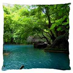 Backgrounds List Of Lake Background Beautiful Waterfalls Nature Large Flano Cushion Case (one Side)