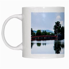 Beautiful Pagoda On Lake Nature Wallpaper White Mugs by Modern2018