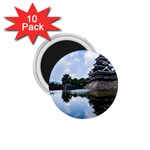 Beautiful Pagoda On Lake Nature Wallpaper 1.75  Magnets (10 pack)  Front