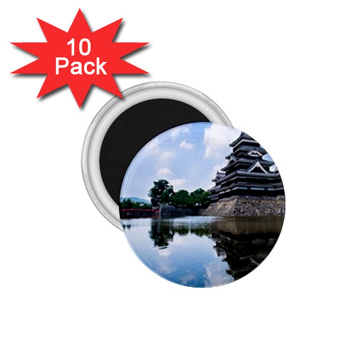 Beautiful Pagoda On Lake Nature Wallpaper 1.75  Magnets (10 pack) 