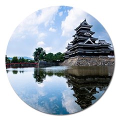 Beautiful Pagoda On Lake Nature Wallpaper Magnet 5  (round) by Modern2018