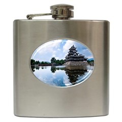 Beautiful Pagoda On Lake Nature Wallpaper Hip Flask (6 Oz) by Modern2018