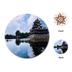 Beautiful Pagoda On Lake Nature Wallpaper Playing Cards (round) 