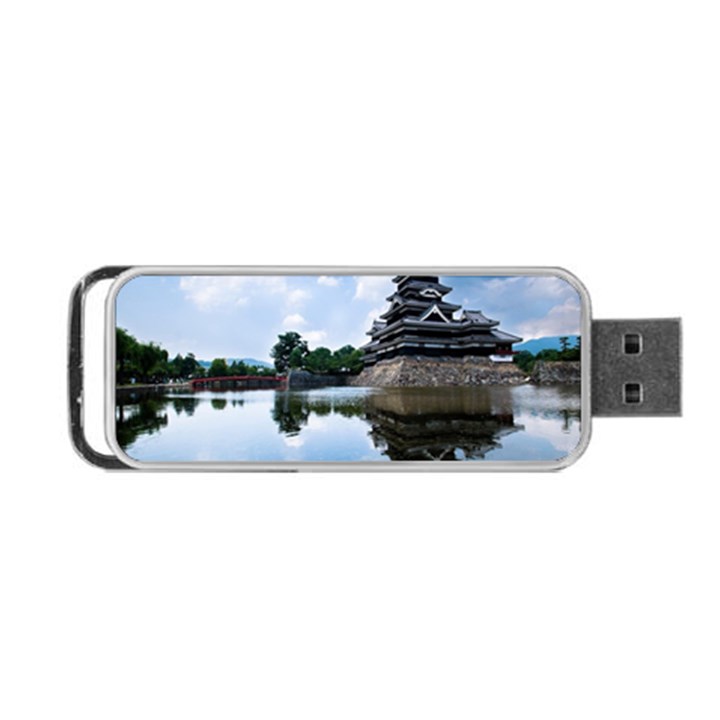 Beautiful Pagoda On Lake Nature Wallpaper Portable USB Flash (Two Sides)