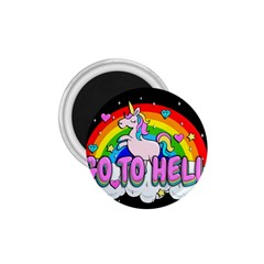 Go To Hell - Unicorn 1 75  Magnets by Valentinaart