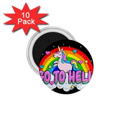 Go To Hell - Unicorn 1 75  Magnets (10 Pack)  by Valentinaart