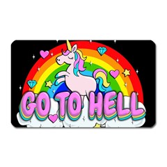 Go To Hell - Unicorn Magnet (rectangular) by Valentinaart