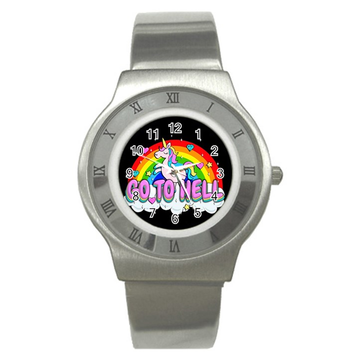 Go to Hell - Unicorn Stainless Steel Watch