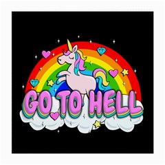 Go To Hell - Unicorn Medium Glasses Cloth (2-side) by Valentinaart