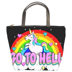 Go To Hell - Unicorn Bucket Bags by Valentinaart