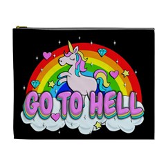 Go To Hell - Unicorn Cosmetic Bag (xl) by Valentinaart