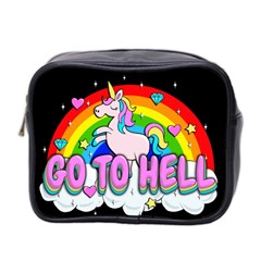 Go To Hell - Unicorn Mini Toiletries Bag 2-side by Valentinaart