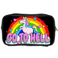 Go To Hell - Unicorn Toiletries Bags 2-side by Valentinaart