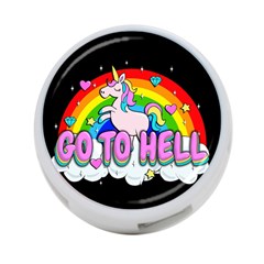 Go To Hell - Unicorn 4-port Usb Hub (two Sides)  by Valentinaart