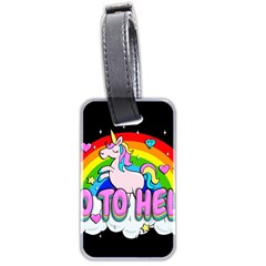 Go To Hell - Unicorn Luggage Tags (two Sides) by Valentinaart