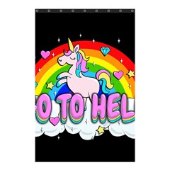 Go To Hell - Unicorn Shower Curtain 48  X 72  (small)  by Valentinaart