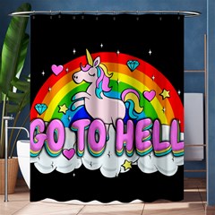 Go To Hell - Unicorn Shower Curtain 60  X 72  (medium)  by Valentinaart