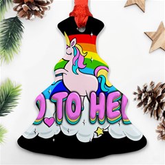 Go To Hell - Unicorn Ornament (christmas Tree)  by Valentinaart