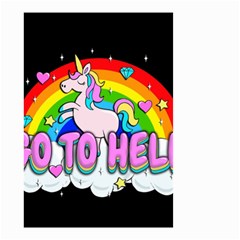 Go To Hell - Unicorn Small Garden Flag (two Sides) by Valentinaart