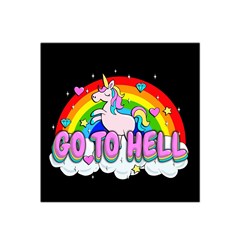 Go To Hell - Unicorn Satin Bandana Scarf by Valentinaart