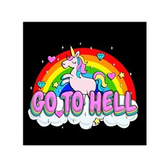 Go To Hell - Unicorn Small Satin Scarf (square) by Valentinaart