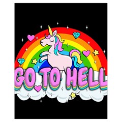 Go To Hell - Unicorn Drawstring Bag (small) by Valentinaart