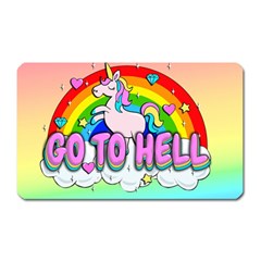 Go To Hell - Unicorn Magnet (rectangular) by Valentinaart