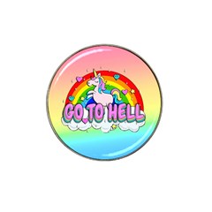 Go To Hell - Unicorn Hat Clip Ball Marker (4 Pack) by Valentinaart