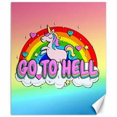 Go To Hell - Unicorn Canvas 8  X 10  by Valentinaart