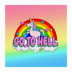 Go To Hell - Unicorn Medium Glasses Cloth (2-side) by Valentinaart