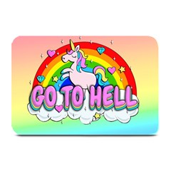 Go To Hell - Unicorn Plate Mats by Valentinaart