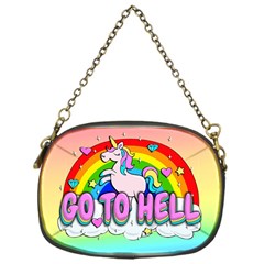 Go To Hell - Unicorn Chain Purses (one Side)  by Valentinaart