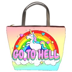 Go To Hell - Unicorn Bucket Bags by Valentinaart