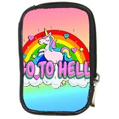 Go To Hell - Unicorn Compact Camera Cases by Valentinaart