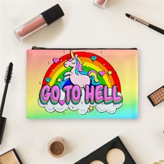 Go To Hell - Unicorn Cosmetic Bag (medium)  by Valentinaart