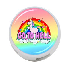 Go To Hell - Unicorn 4-port Usb Hub (two Sides)  by Valentinaart