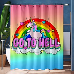 Go To Hell - Unicorn Shower Curtain 60  X 72  (medium)  by Valentinaart