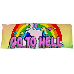 Go To Hell - Unicorn Body Pillow Case (dakimakura) by Valentinaart